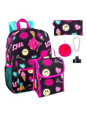 Silly Smiles 6 Piece Backpack